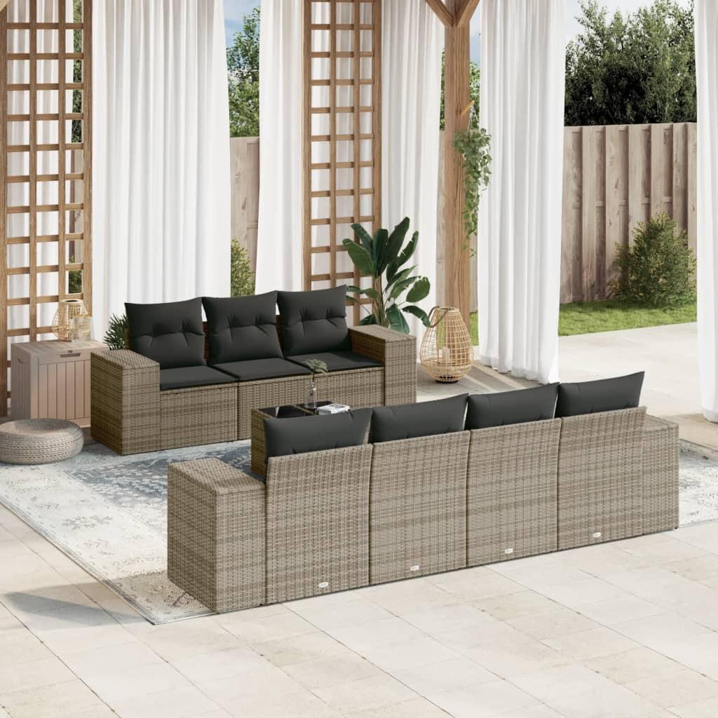 VidaXL set divano da giardino Polirattan  