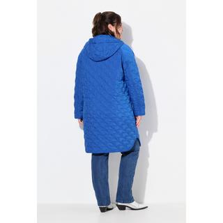 Ulla Popken Cappotto Trapuntato Leggero Idrorepellente con Cappuccio  