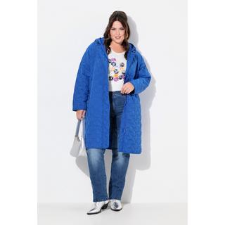 Ulla Popken Cappotto Trapuntato Leggero Idrorepellente con Cappuccio  