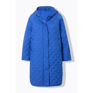 Ulla Popken Cappotto Trapuntato Leggero Idrorepellente con Cappuccio  