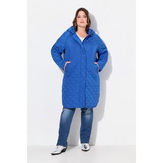 Ulla Popken Cappotto Trapuntato Leggero Idrorepellente con Cappuccio  