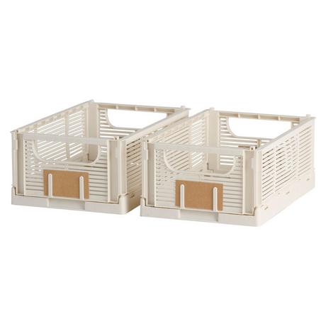 SCHOU Boîte de rangement DELUXE pliable, plastique recyclé, M 2-pack  