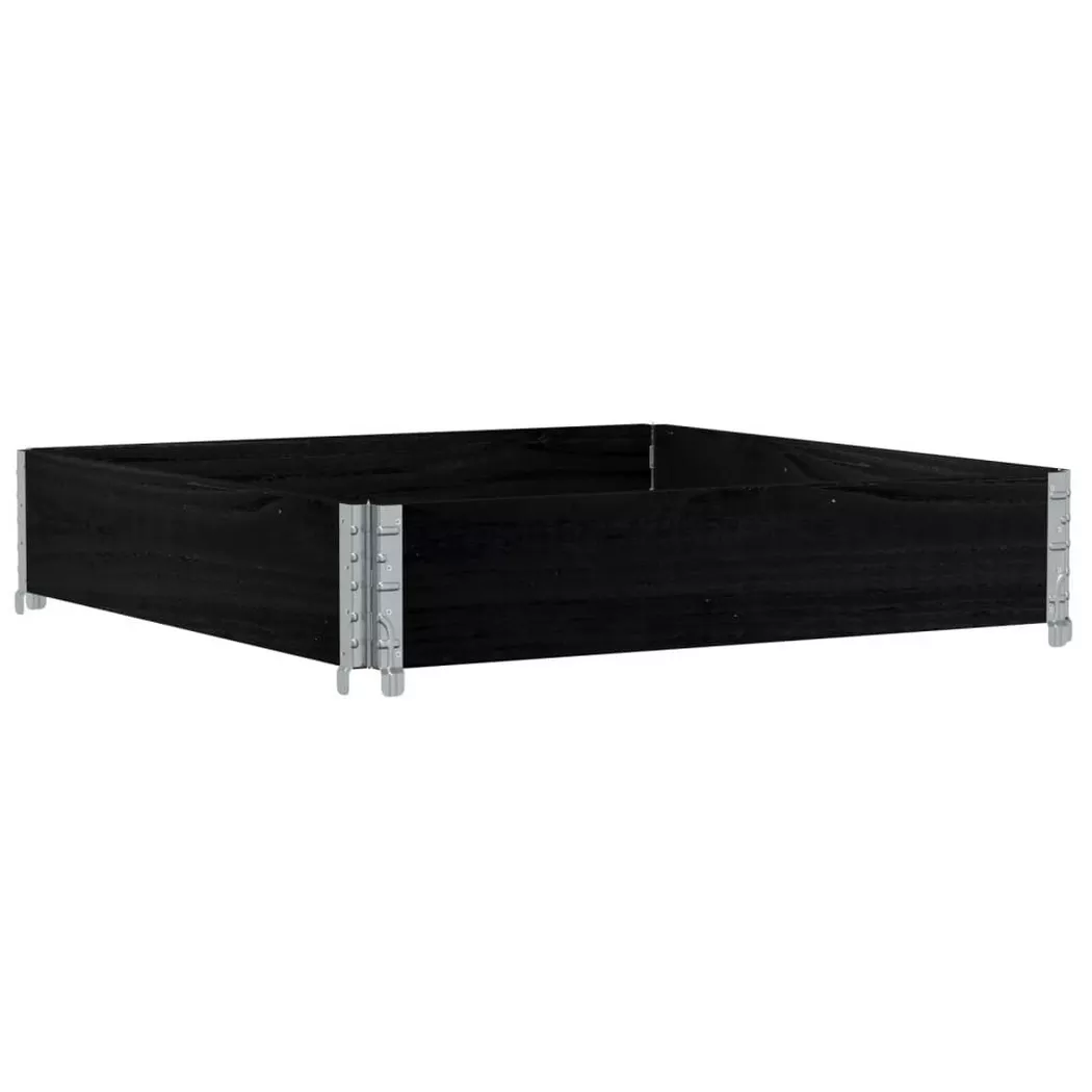 VidaXL - Jardinière bois de pin, One Size, Noir