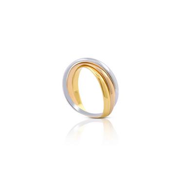 ring Tricolor Weiss-/Gelb-/Rotgold 750