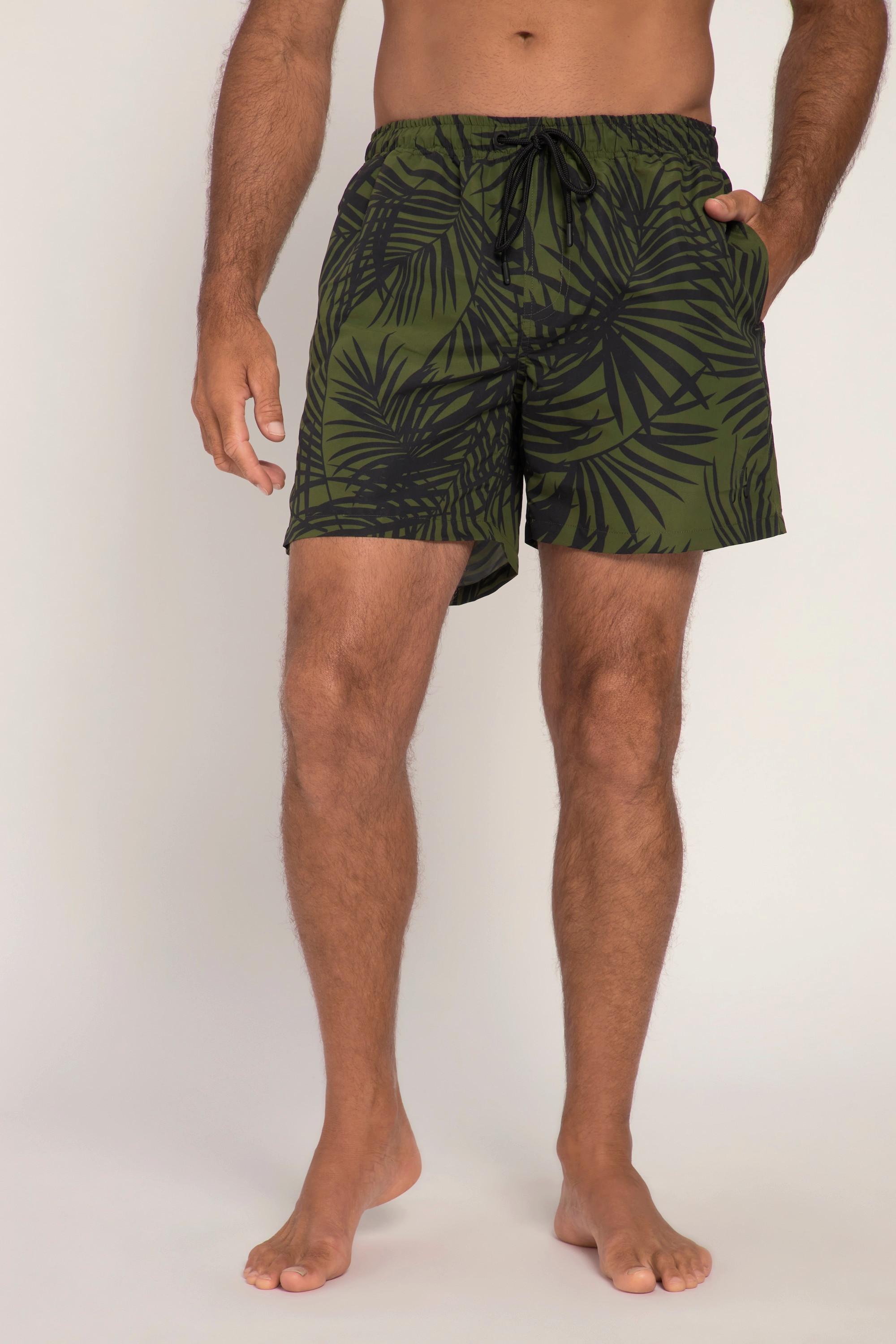 JP1880  Short de bain JAY-PI, collection Beachwear, taille élastique, imprimé intégral 