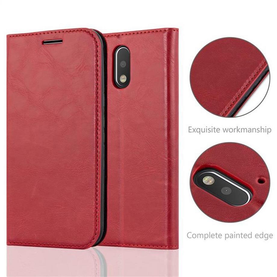 Cadorabo  Housse compatible avec Motorola MOTO G4 / G4 PLUS - Coque de protection avec fermeture magnétique, fonction de support et compartiment pour carte 