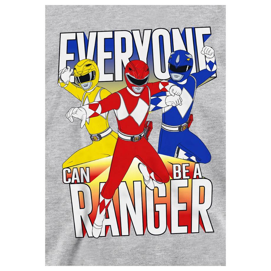 Power Rangers  Everyone Can Be A Ranger Hoodie Zum Überziehen, Meliert 