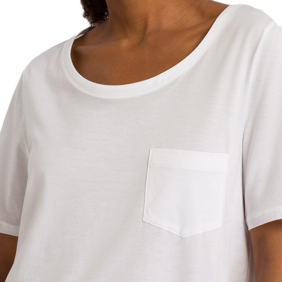 HANRO Cotton Deluxe Camicia da Notte Maniche Corte  