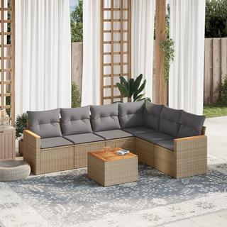 VidaXL set divano da giardino Polirattan  