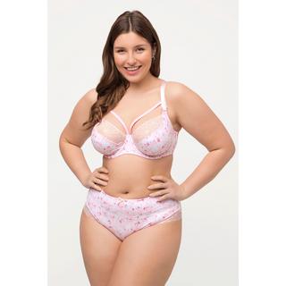 Ulla Popken  Soutien-gorge à armatures. Dentelle raffinée et petits nœuds fantaisie. Bonnet C-F. 