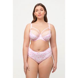 Ulla Popken  Soutien-gorge à armatures. Dentelle raffinée et petits nœuds fantaisie. Bonnet C-F. 