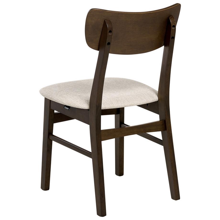 Beliani Lot de 2 chaises de salle à manger en Bois d'hévéa  ANOKA  