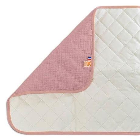 PAPATE  Tapis à Langer Nomade en Coton Bio Rose 