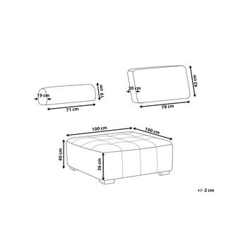 Beliani Modulo Poltrona en Poliestere Moderno TIBRO  