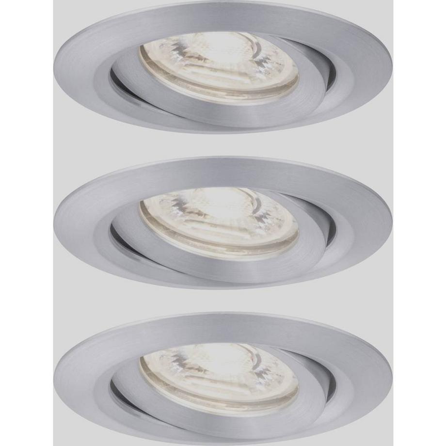 Paulmann SET EBL Nova mini plus coin EasyDim pivotant 3x4.2W 2700K 230V alu gedr/alu  