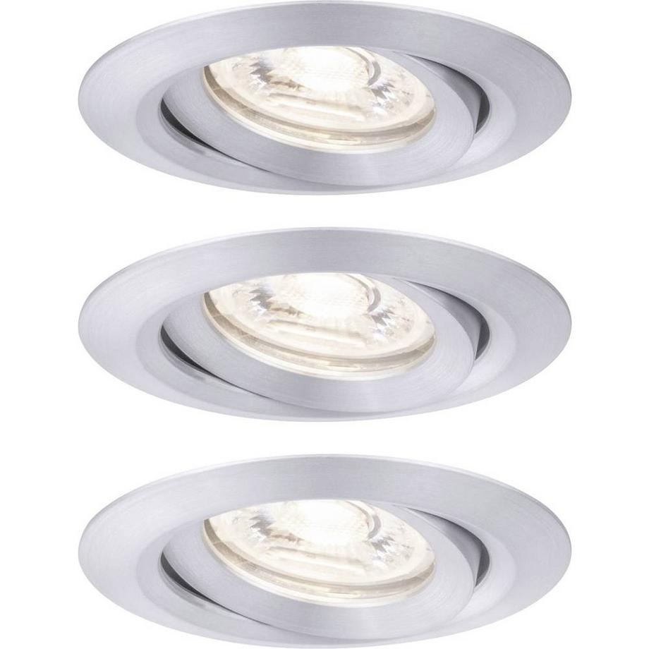 Paulmann SET EBL Nova mini plus coin EasyDim pivotant 3x4.2W 2700K 230V alu gedr/alu  