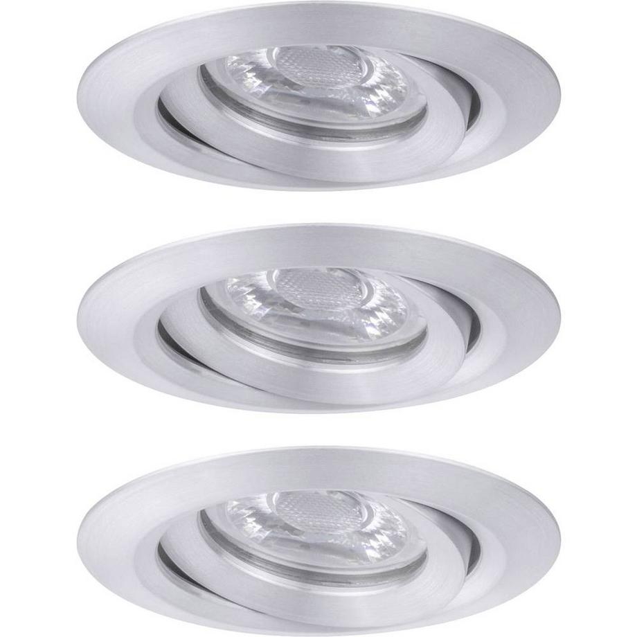 Paulmann SET EBL Nova mini plus coin EasyDim pivotant 3x4.2W 2700K 230V alu gedr/alu  