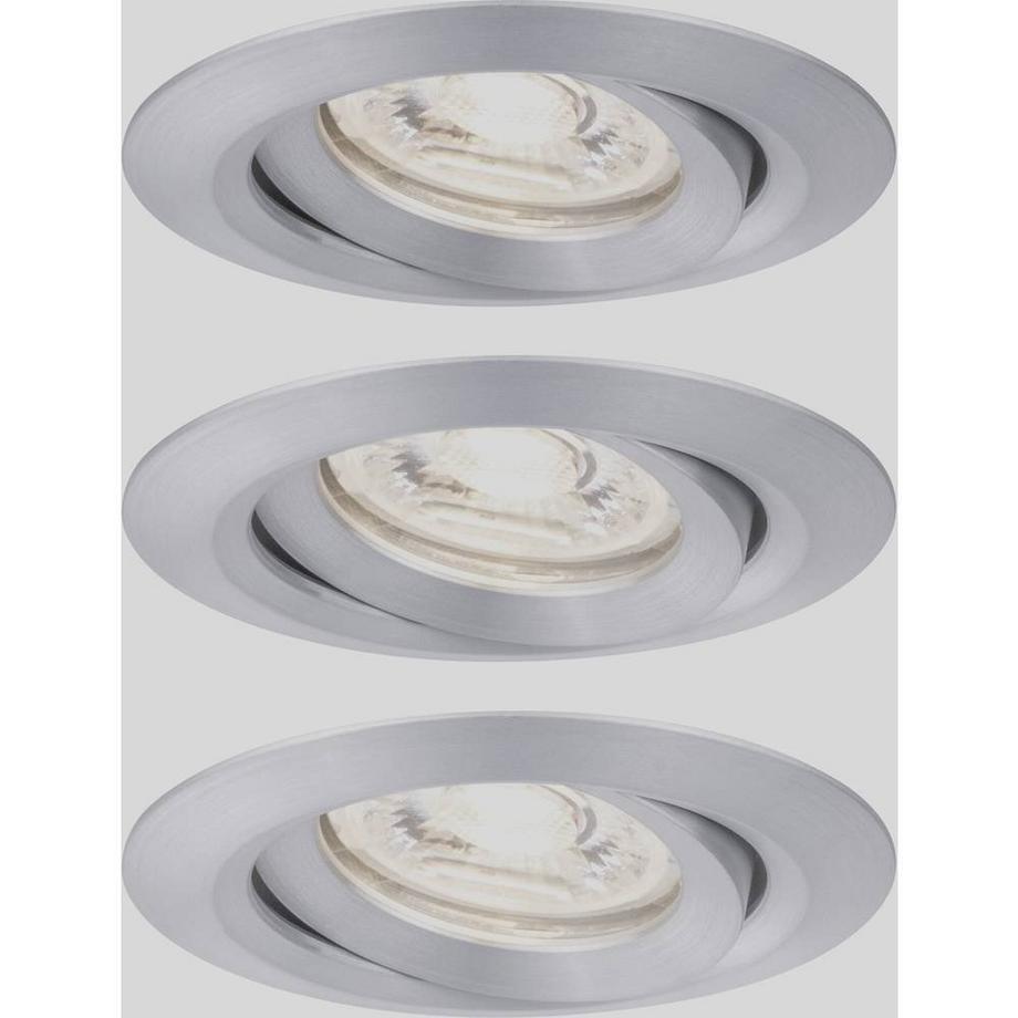 SET EBL Nova mini plus coin EasyDim pivotant 3x4.2W 2700K 230V alu gedr/alu