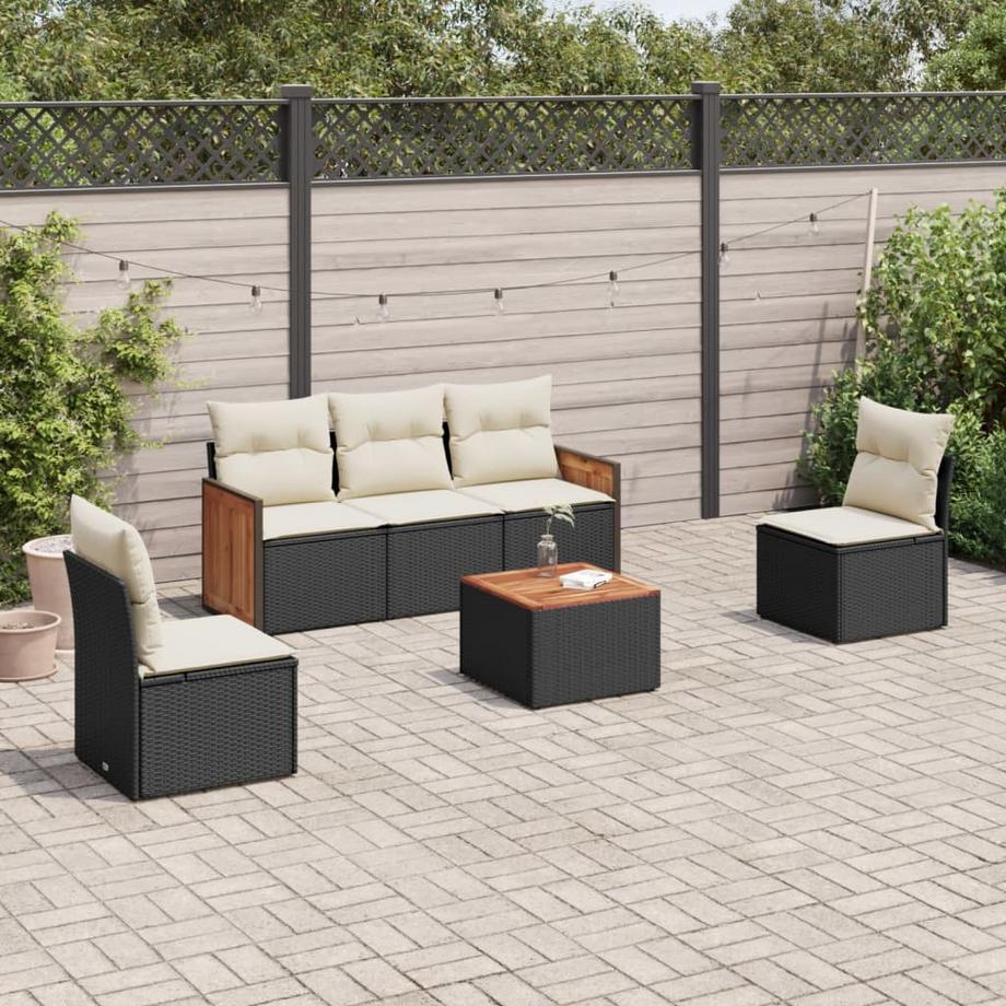 VidaXL set divano da giardino Polirattan  