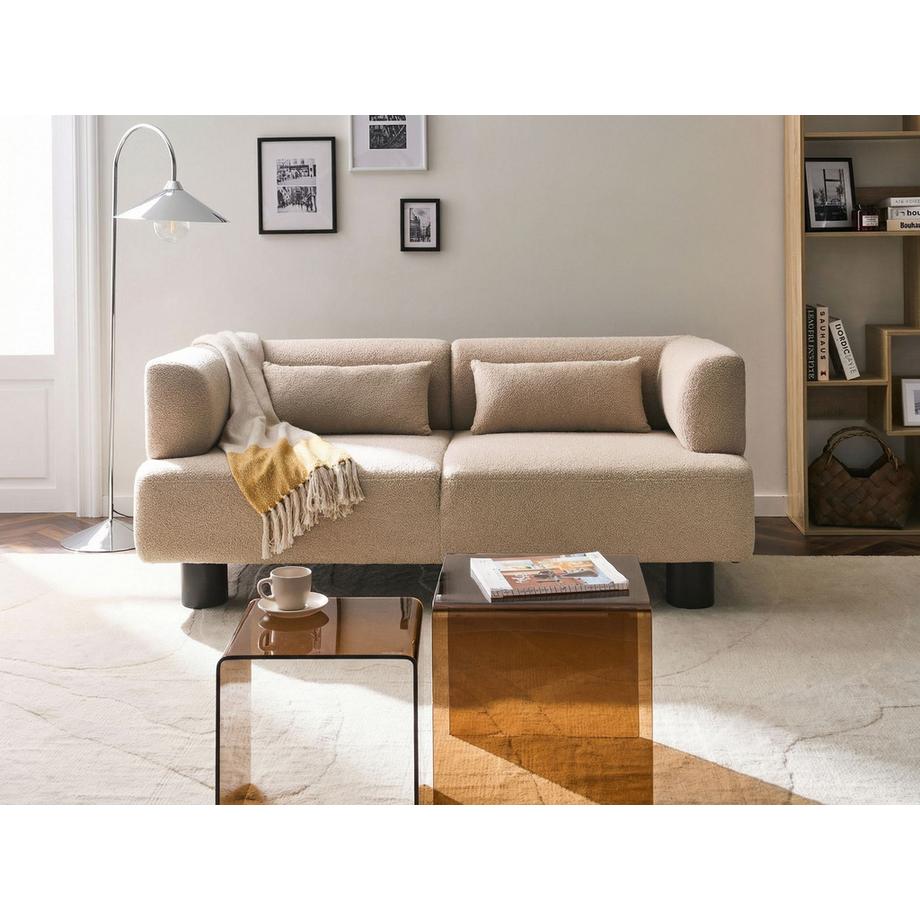 Beliani Canapé 2 places en Tissu Moderne MOVIK  