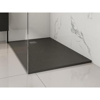 SHOWER DESIGN Piatto per doccia da posare o da incasso con sifone 140 x 90 cm in Resina Nero - MIRNOSA  