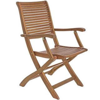 mutoni Chaise de jardin avec accoudoirs Noemi bois  