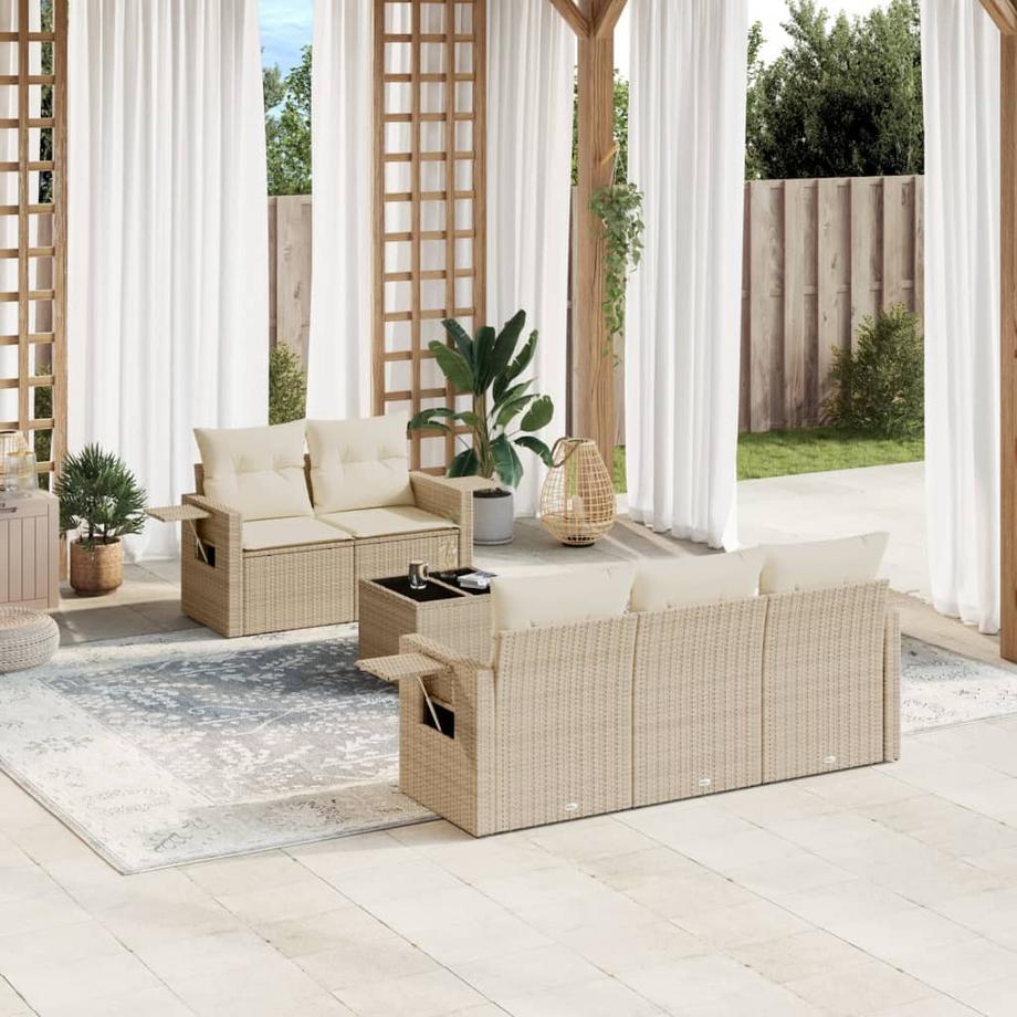 VidaXL set divano da giardino Polirattan  