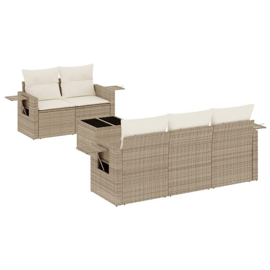 set divano da giardino Polirattan