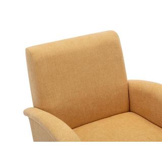 Vente-unique Fauteuil en tissu jaune moutarde MAZARONE  