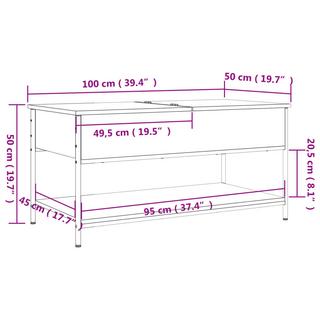 VidaXL Table basse métal  