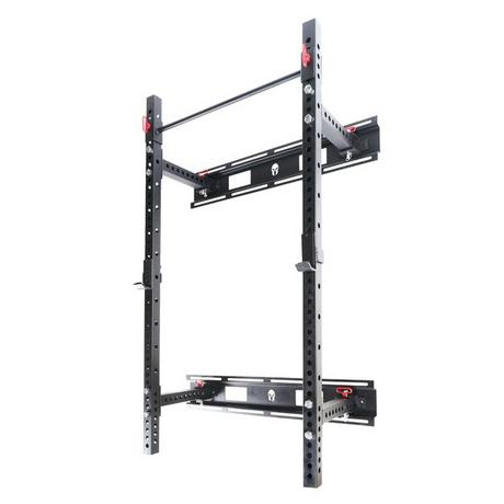 GladiatorFit  Stazione rack in acciaio "pieghevole" con montaggio a parete 