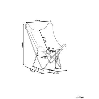 Beliani Sessel aus Webpelz Retro NYBRO  