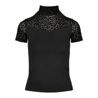 URBAN CLASSICS  T-shirt femme  flock lace turtleneck (grandes tailles) 