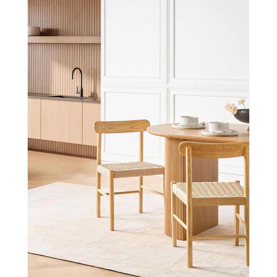 Beliani Set di 2 sedie da pranzo en Legno di caucciù  EAGAN  