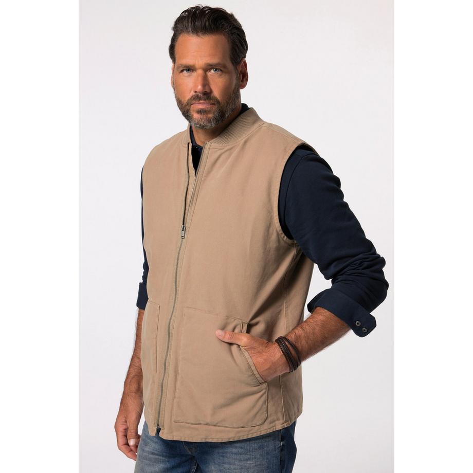 JP1880 Gilet en toile Col Teddy  