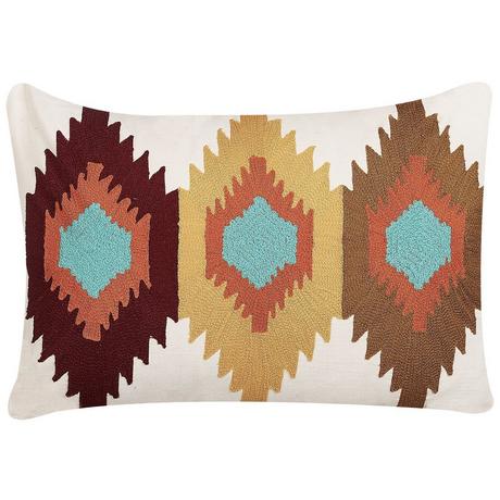 Beliani Coussin en Coton Traditionnel DANAPUR  