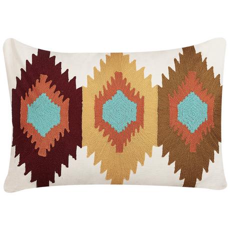 Beliani Coussin en Coton Traditionnel DANAPUR  