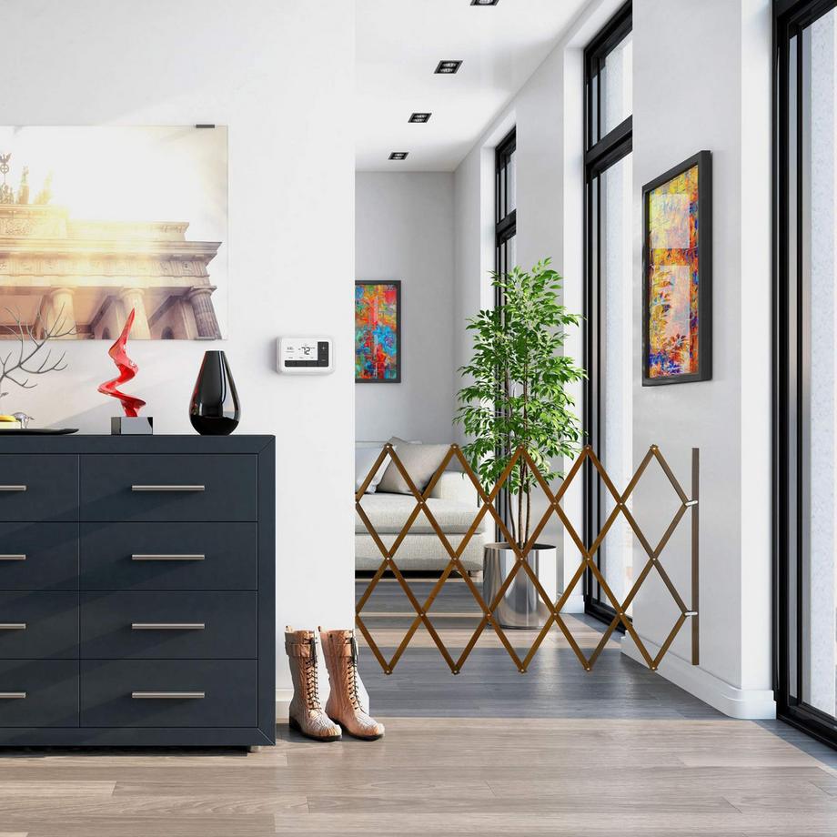 B2X  Grille de séparation extensible pour chien en marron 