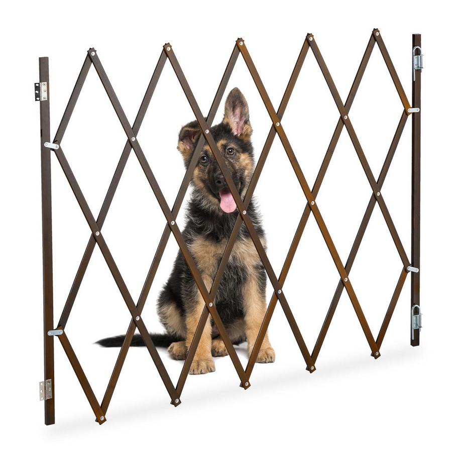 B2X  Grille de séparation extensible pour chien en marron 