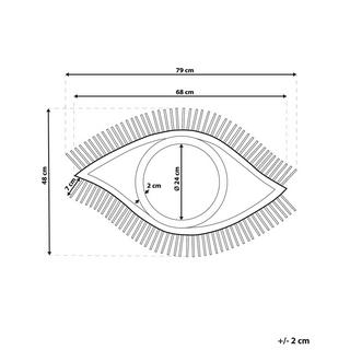 Beliani Specchio en Legno di bambù Boho SOYOPA  