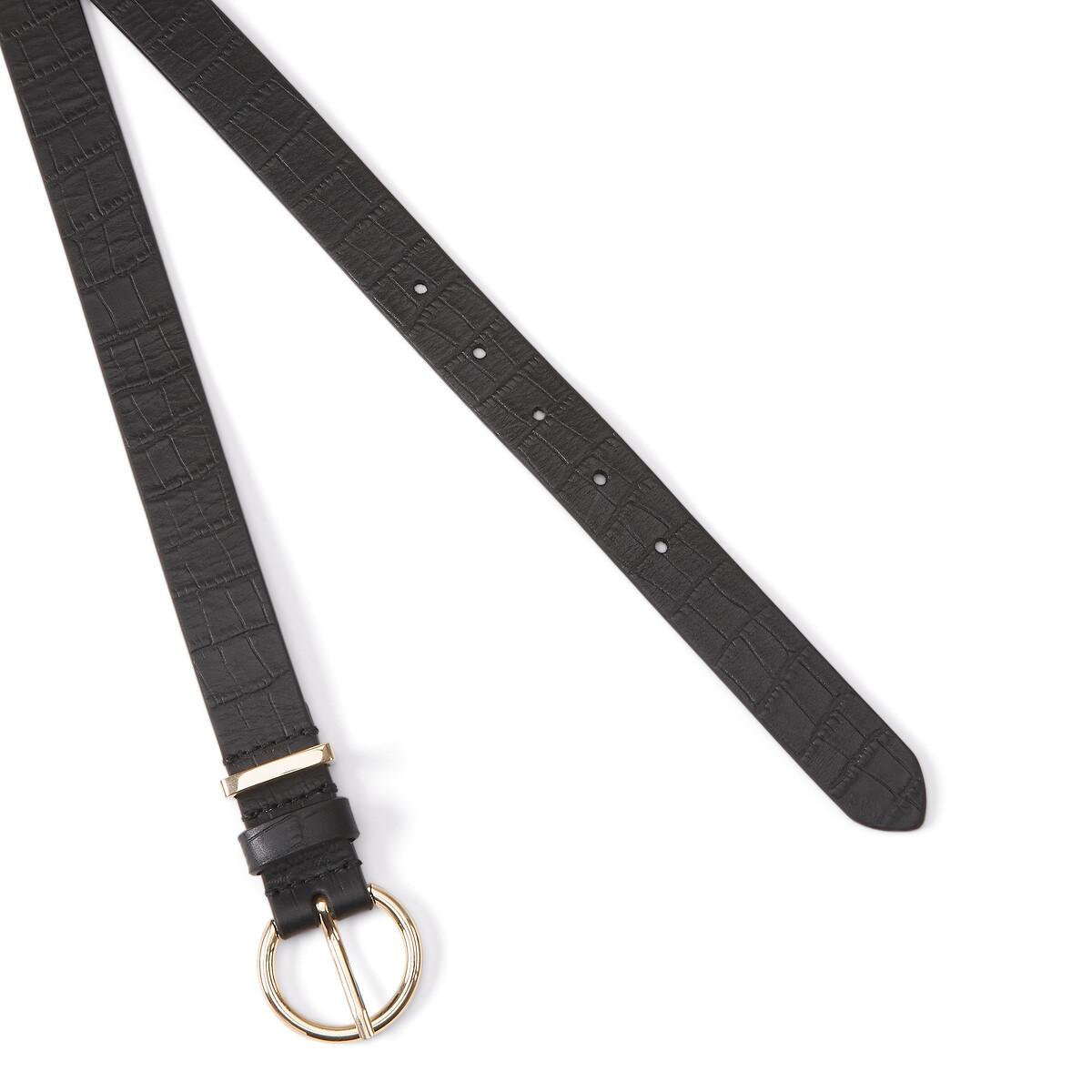 La Redoute Collections  Ceinture en cuir à boucle 