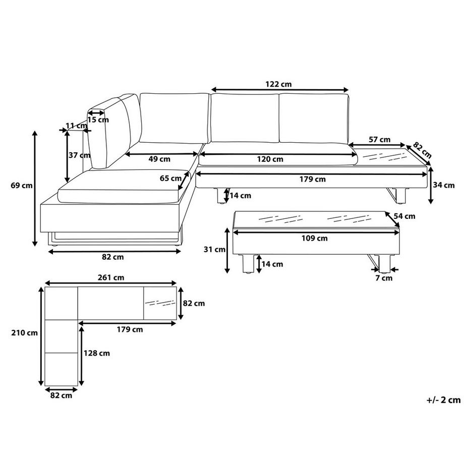 Beliani Lounge Set aus PE Rattan  LANCIANO  