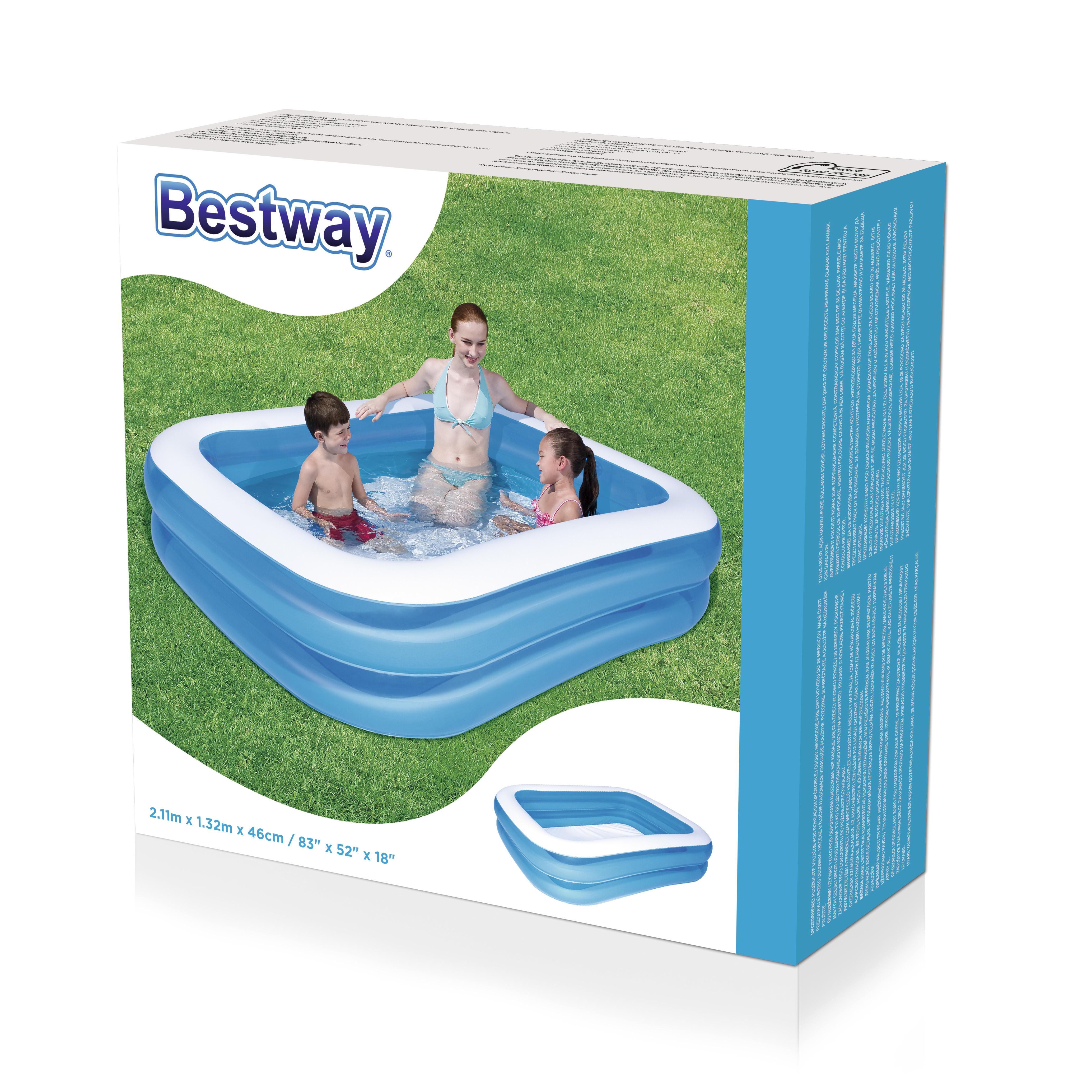 Bestway  Bestway 12819 piscina fuori terra Piscina gonfiabile Piscina rettangolare 400 L Blu, Bianco 