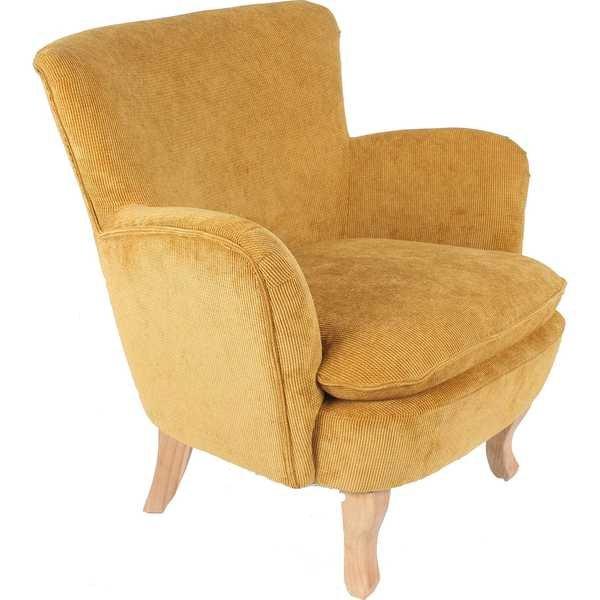 mutoni Fauteuil chenille ocre  