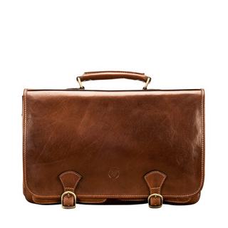 Maxwell Scott  Jesolo2 - Leder Satchel mit 2 Innenfächern 