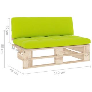 VidaXL Paletten mittelsofa kiefernholz  