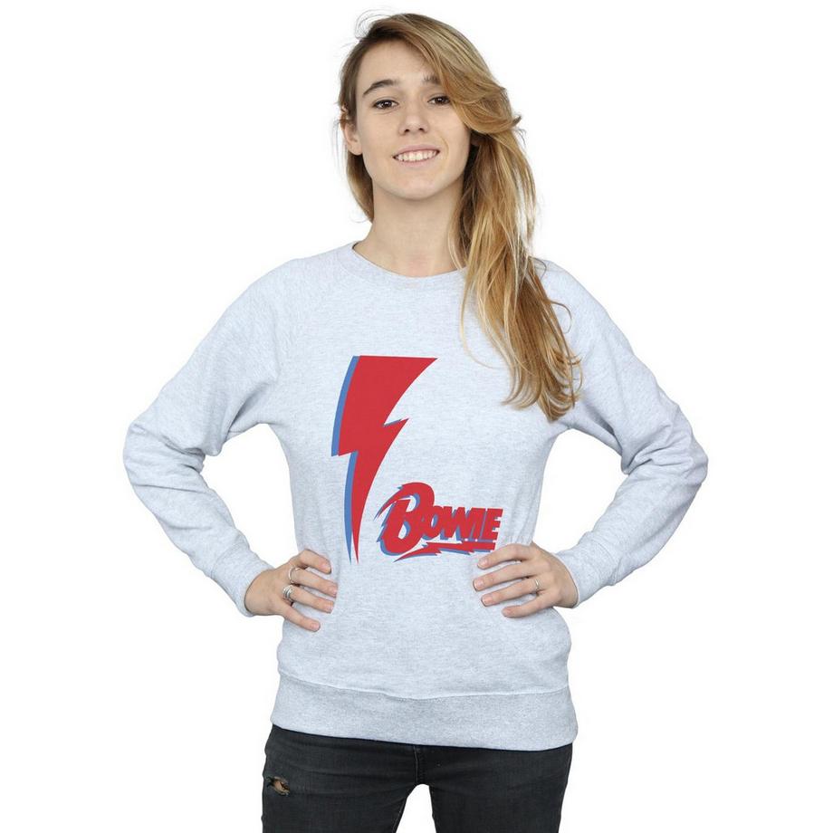 David Bowie Lightning Bolt Logo Felpa  