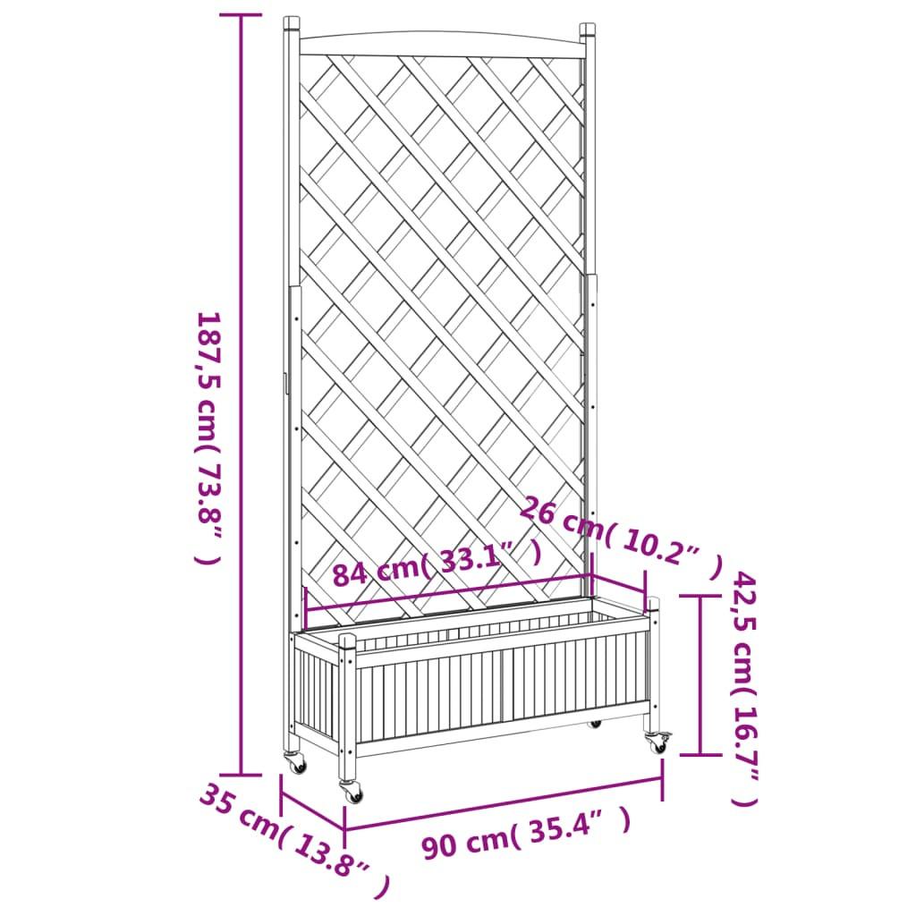 VidaXL Jardinière bois  