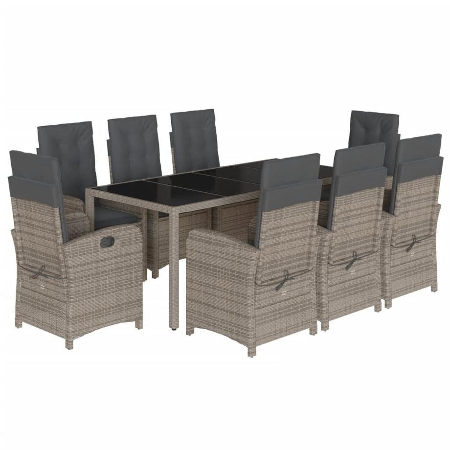 set da pranzo da giardino Polirattan