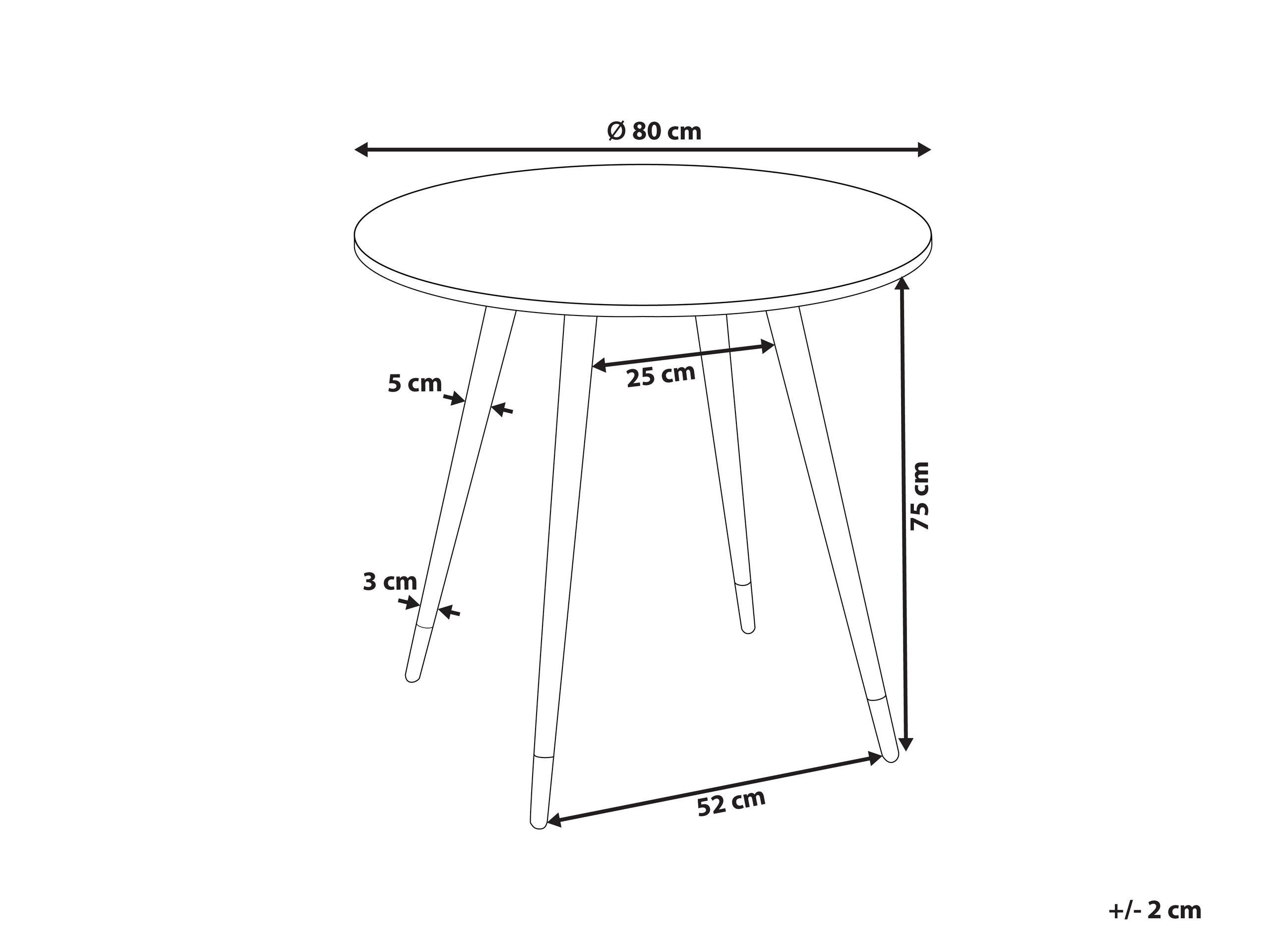 Beliani Table de repas en MDF Glamour GUTIERE  